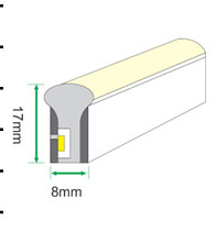 NovaBright 8x17mm Silicone Tube for LED Strip Lights 100M 328FT Reel