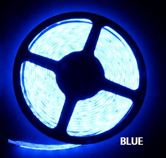 NovaBright 3528SMD Blue Super Bright Flexible LED Light Strip 16 Ft Reel Kit