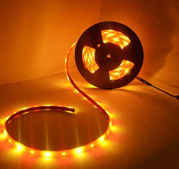 12V LED Strip Lights - Red And Gold LED Strip Light 12V 5050SMD IP68 Waterproof 16.4 FT Reel