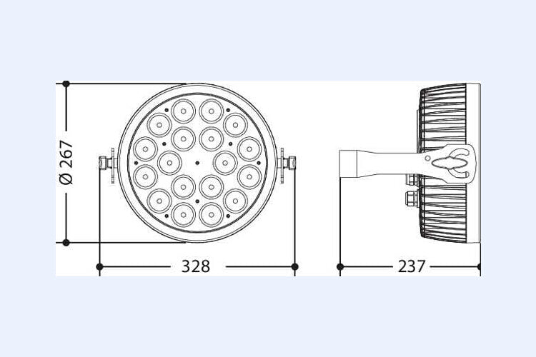 NovaBright NB-P18-4 18*12W IP65 Slim Professional RGBW 4IN1 PAR Stage Light 25 Degrees