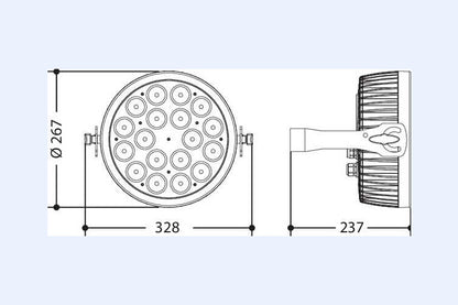 NovaBright NB-P18-4 18*12W IP65 Slim Professional RGBW 4IN1 PAR Stage Light 25 Degrees